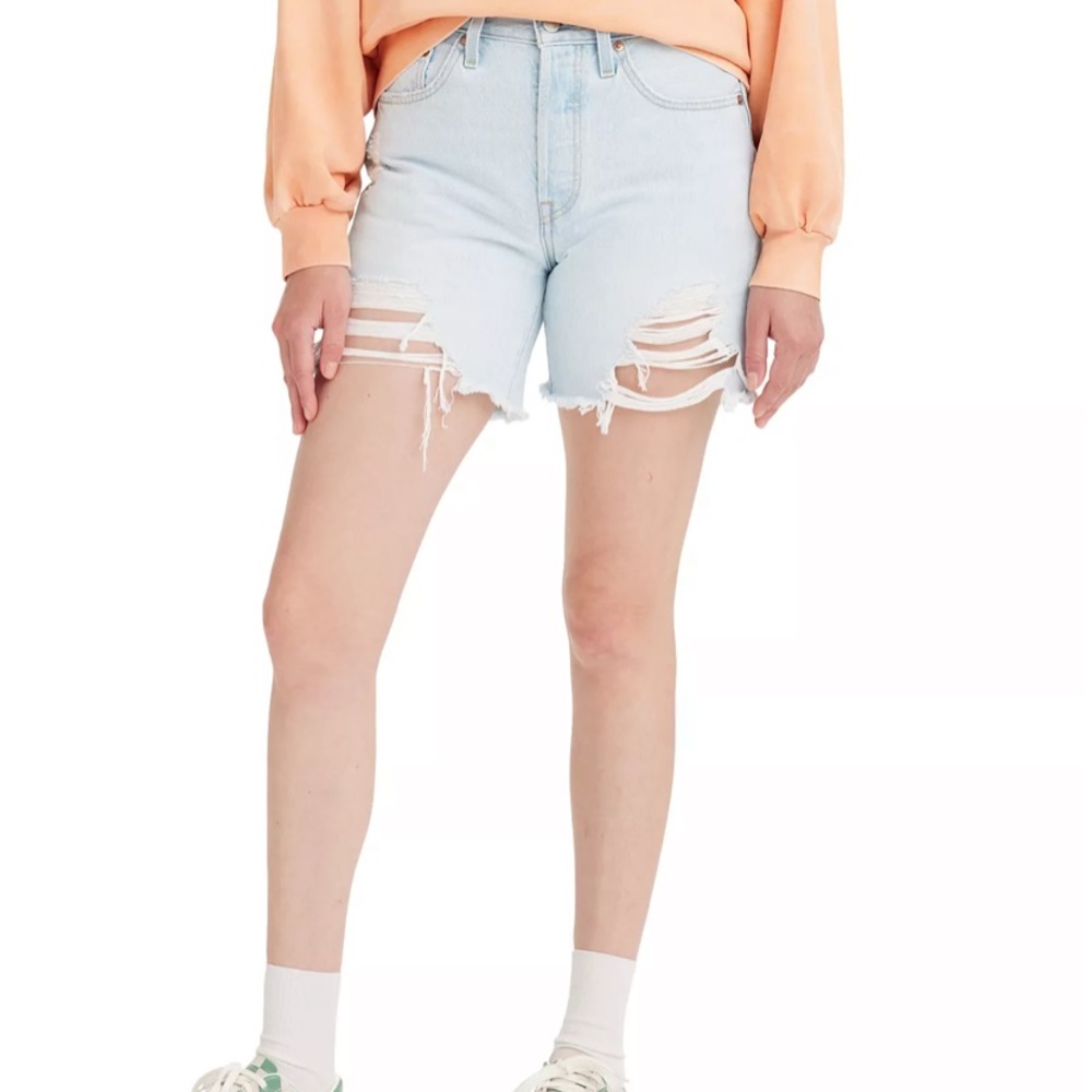 Levi’s 501 distressed denim shorts